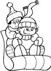 Fisă de colorat cu Iarna de colorat p31