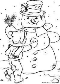 Fisă de colorat cu Iarna de colorat p33