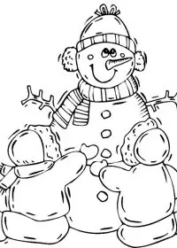 Fisă de colorat cu Iarna de colorat p36