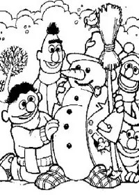 Fisă de colorat cu Iarna de colorat p38