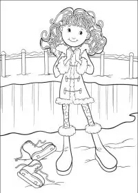 Fisă de colorat cu Iarna de colorat p48