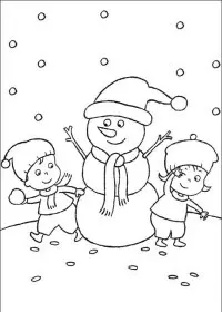 Fisă de colorat cu Iarna de colorat p56
