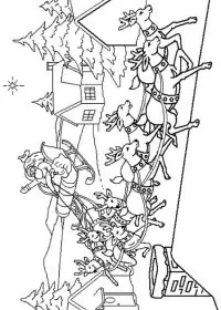 Fisă de colorat cu Iarna de colorat p61