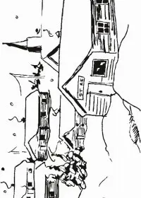 Fisă de colorat cu Iarna de colorat p70