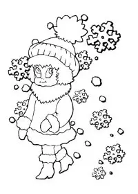 Fisă de colorat cu Iarna de colorat p86