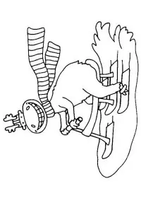 Fisă de colorat cu Iarna de colorat p97
