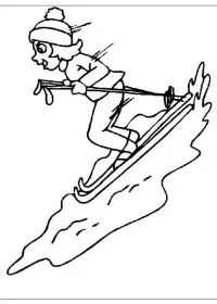 Fisă de colorat cu Iarna de colorat p98