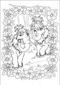 Fisă de colorat cu Ice age continental drift de colorat p02