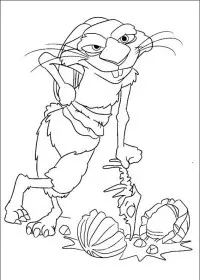 Fisă de colorat cu Ice age continental drift de colorat p09