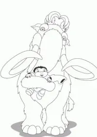 Fisă de colorat cu Ice age de colorat p02