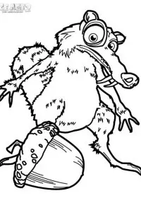 Fisă de colorat cu Ice age de colorat p04