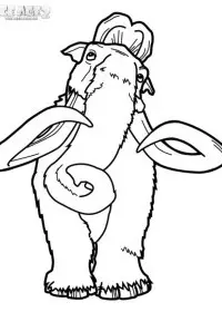 Fisă de colorat cu Ice age de colorat p06