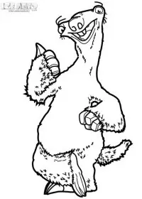 Fisă de colorat cu Ice age de colorat p07