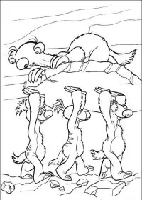 Fisă de colorat cu Ice age de colorat p36