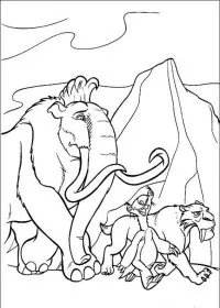 Fisă de colorat cu Ice age de colorat p39