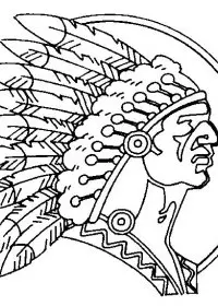 Fisă de colorat cu Indieni de colorat p11