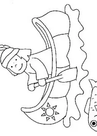 Fisă de colorat cu Indieni de colorat p16