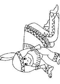 Fisă de colorat cu Indieni de colorat p18