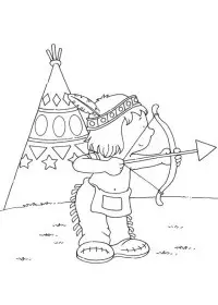 Fisă de colorat cu Indieni de colorat p29