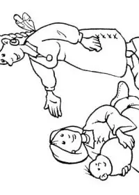 Fisă de colorat cu Indieni de colorat p34