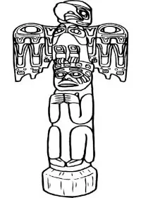 Fisă de colorat cu Indieni de colorat p37