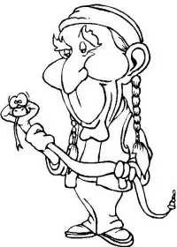 Fisă de colorat cu Indieni de colorat p44