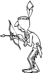 Fisă de colorat cu Indieni de colorat p54