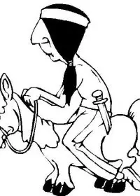 Fisă de colorat cu Indieni de colorat p56