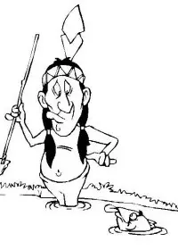 Fisă de colorat cu Indieni de colorat p57