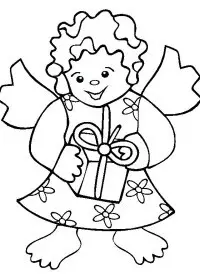 Fisă de colorat cu Ingerasi de colorat p02