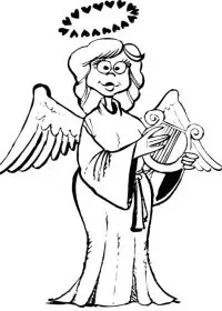 Fisă de colorat cu Ingerasi de colorat p10