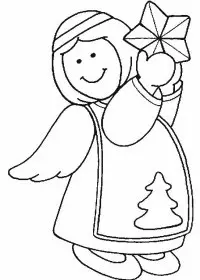 Fisă de colorat cu Ingerasi de colorat p12