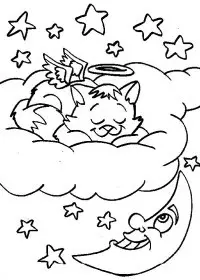 Fisă de colorat cu Ingerasi de colorat p14