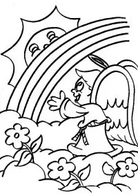 Fisă de colorat cu Ingerasi de colorat p15