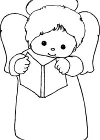 Fisă de colorat cu Ingerasi de colorat p17