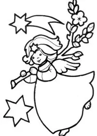 Fisă de colorat cu Ingerasi de colorat p18