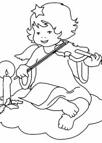 Fisă de colorat cu Ingerasi de colorat p20