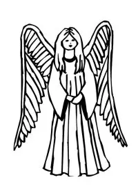 Fisă de colorat cu Ingerasi de colorat p21