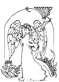 Fisă de colorat cu Ingerasi de colorat p27