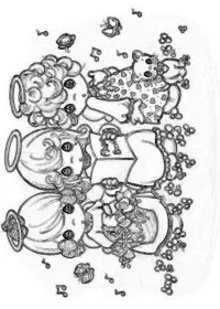 Fisă de colorat cu Ingerasi de colorat p30