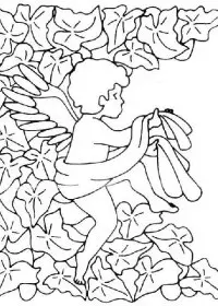 Fisă de colorat cu Ingerasi de colorat p31