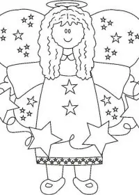 Fisă de colorat cu Ingerasi de colorat p32