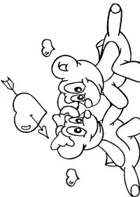 Fisă de colorat cu Inimioare de colorat p03