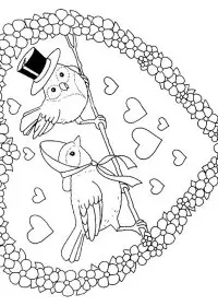 Fisă de colorat cu Inimioare de colorat p10