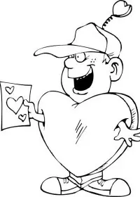 Fisă de colorat cu Inimioare de colorat p11