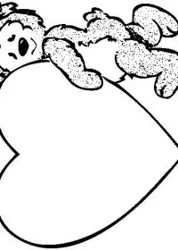 Fisă de colorat cu Inimioare de colorat p18