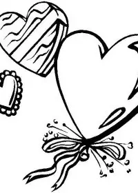 Fisă de colorat cu Inimioare de colorat p21