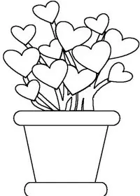 Fisă de colorat cu Inimioare de colorat p23