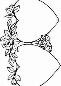 Fisă de colorat cu Inimioare de colorat p28