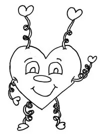 Fisă de colorat cu Inimioare de colorat p32